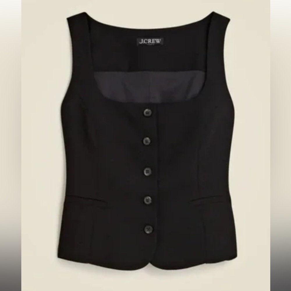 NWT JCrew Linen blend Tank Vest x Office Siren